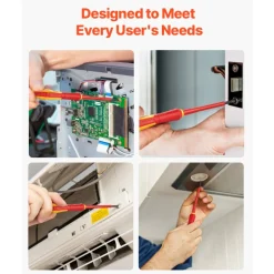 VEVOR Insulated Screwdriver Set, 6-Piece Professional Electrical Screwdriver Set, 1000V Insulated Electrician Tool Set, with Magnetic Phillips Slotted Tips, 360-Degree Rotating Screwdriver and Bag