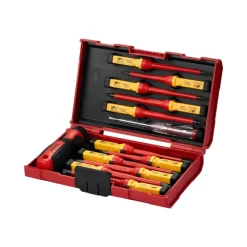 VEVOR Insulated Screwdriver Set, 13-Piece Professional Electrical Screwdriver Set, 1000V Insulated Electrician Tool Set, with Magnetic Phillips Slotted Pozi Torx Tips, Screwdrivers, for Electricians