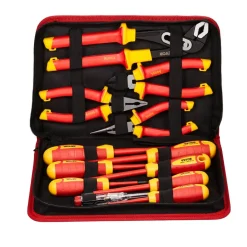 VEVOR Insulated Screwdriver Set, 12-Piece Professional Electrical Screwdriver Set, 1000V Insulated Electrician Tool Set, with Magnetic Phillips Slotted Tips, Insulated Pliers, and Diagonal Pliers