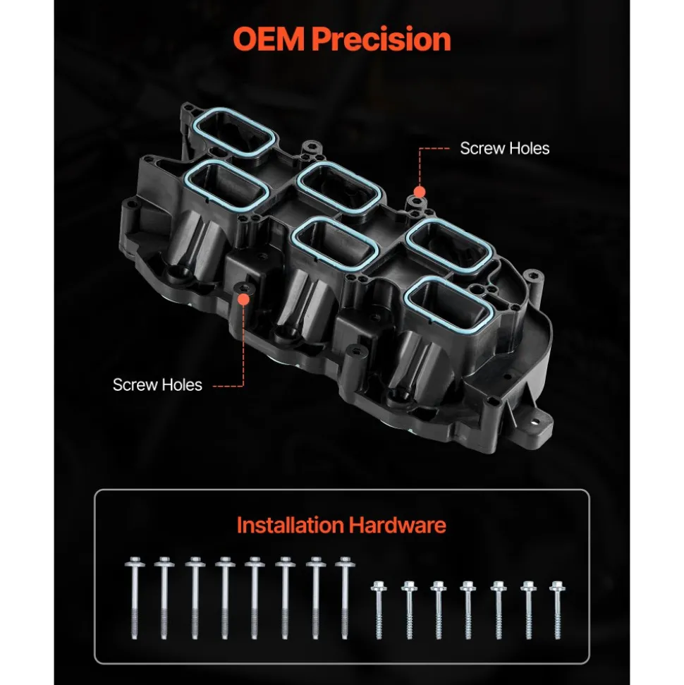 VEVOR Intake Manifold, with Gasket, Engine Intake Manifold Assembly Compatible with 2011-2015 Grand Cherokee, Manifold Replacement Replace 3009-167ALU, 051 841 99 AF, 051 841 99 AD, 051 841 99 AE
