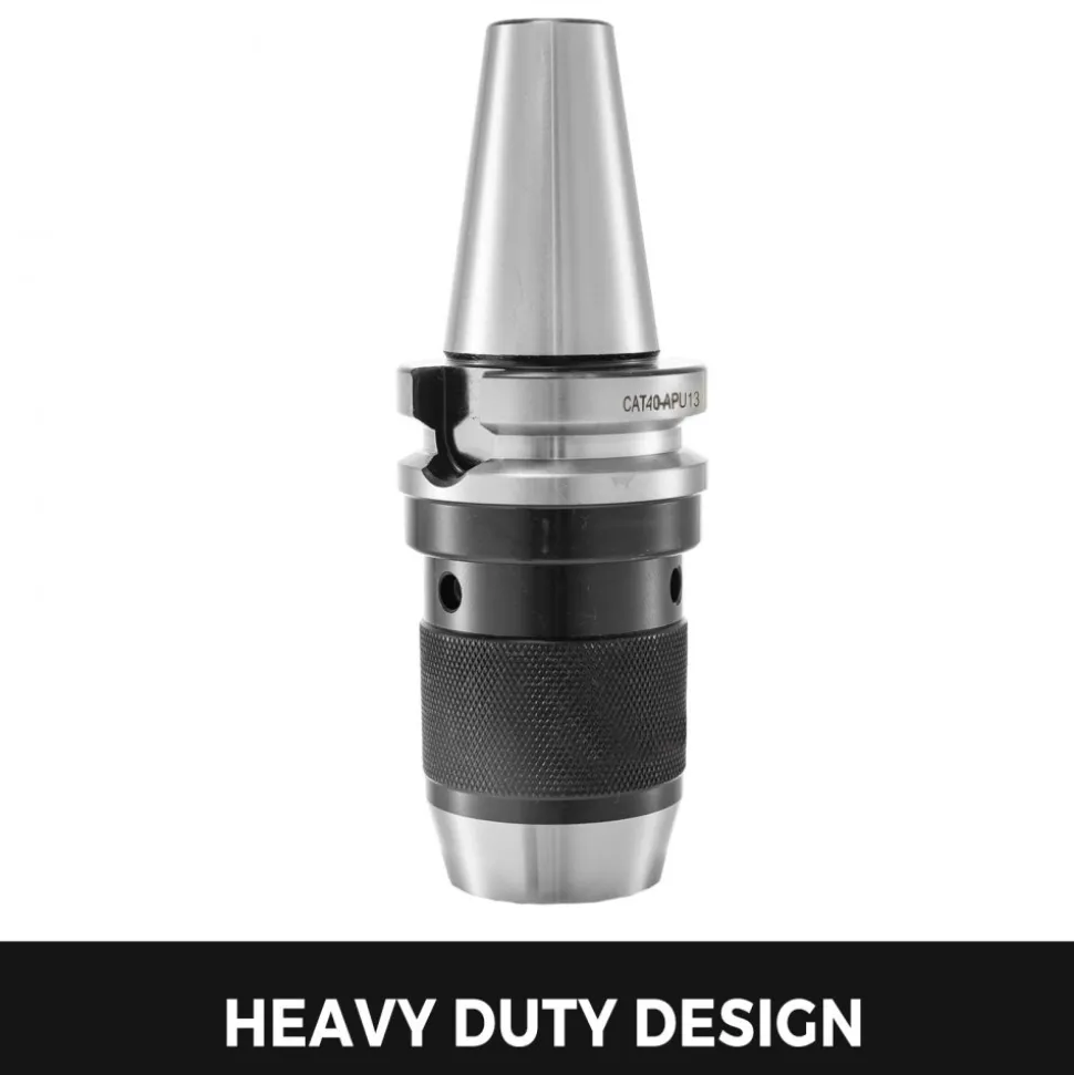 VEVOR Integrated CAT40 Collet Chuck Keyless Drill Chuck 1/2 inch for CAT40 CNC Engraving Machine & Milling Lathe Tool (CAT40)