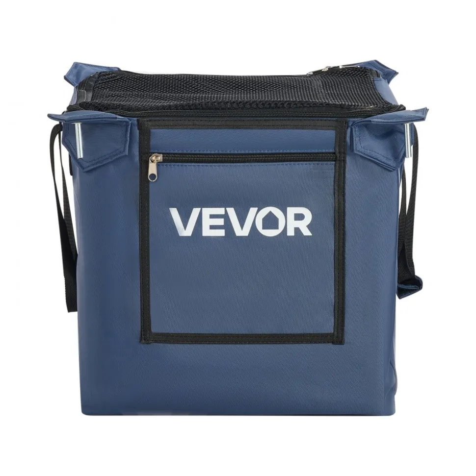VEVOR 2-in-1 Tennis & Pickleball Hopper, with Pickup Tube, Foldable Pickleball Basket Cart with with Wheels, Holds 150 Tennis Balls or 260 Pickleballs, Portable Pickleball Caddy Holder, for Training
