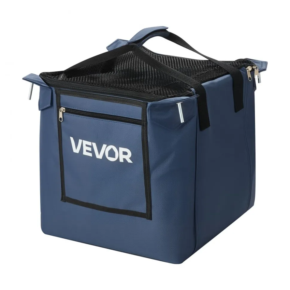 VEVOR 2-in-1 Tennis & Pickleball Hopper, with Pickup Tube, Foldable Pickleball Basket Cart with with Wheels, Holds 150 Tennis Balls or 260 Pickleballs, Portable Pickleball Caddy Holder, for Training