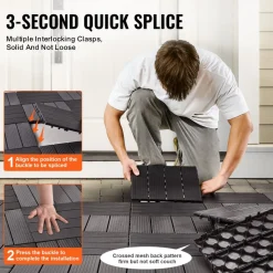 VEVOR Interlocking Deck Tiles, 36 Pack,11.6