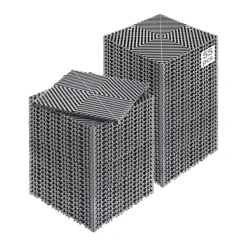 VEVOR Interlocking Drainage Mat, 12” x 12” Modular Interlocking Cushion, 55 Pcs Splicing Drainage Mats, Non-Slip Gray PP Drainage Floor Tile and Shower Mat, for Garage, Garden, Kitchen & Outdoor