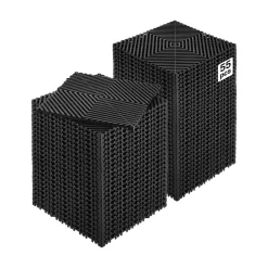 VEVOR Interlocking Drainage Mat, 12” x 12” Modular Interlocking Cushion, 55 Pcs Splicing Drainage Mats, Non-Slip Black PP Drainage Floor Tile and Shower Mat, for Garage, Garden, Kitchen & Outdoor