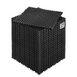 VEVOR Interlocking Drainage Mat, 12” x 12” Modular Interlocking Cushion, 24 Pcs Splicing Drainage Mats, Non-Slip Black PP Drainage Floor Tile and Shower Mat, for Garage, Garden, Kitchen & Outdoor