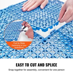 VEVOR Interlocking Tile 55PCS Blue, Drainage Tiles 12