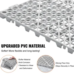 VEVOR Interlocking Tile 50PCS Gray, Drainage Tiles 12