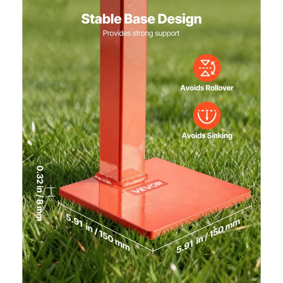 VEVOR 32 in T Post Puller, Heavy Duty Fence Post Puller with 43 in Lifting Chain, Rust-Resistant Steel, Labor-Saving T-Post Remover Tool for Round Fence Posts, Sign Posts & Tree Stumps