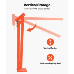 VEVOR 32 in T Post Puller, Heavy Duty Fence Post Puller with 43 in Lifting Chain, Rust-Resistant Steel, Labor-Saving T-Post Remover Tool for Round Fence Posts, Sign Posts & Tree Stumps