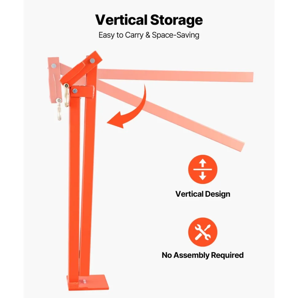 VEVOR 32 in T Post Puller, Heavy Duty Fence Post Puller with 43 in Lifting Chain, Rust-Resistant Steel, Labor-Saving T-Post Remover Tool for Round Fence Posts, Sign Posts & Tree Stumps