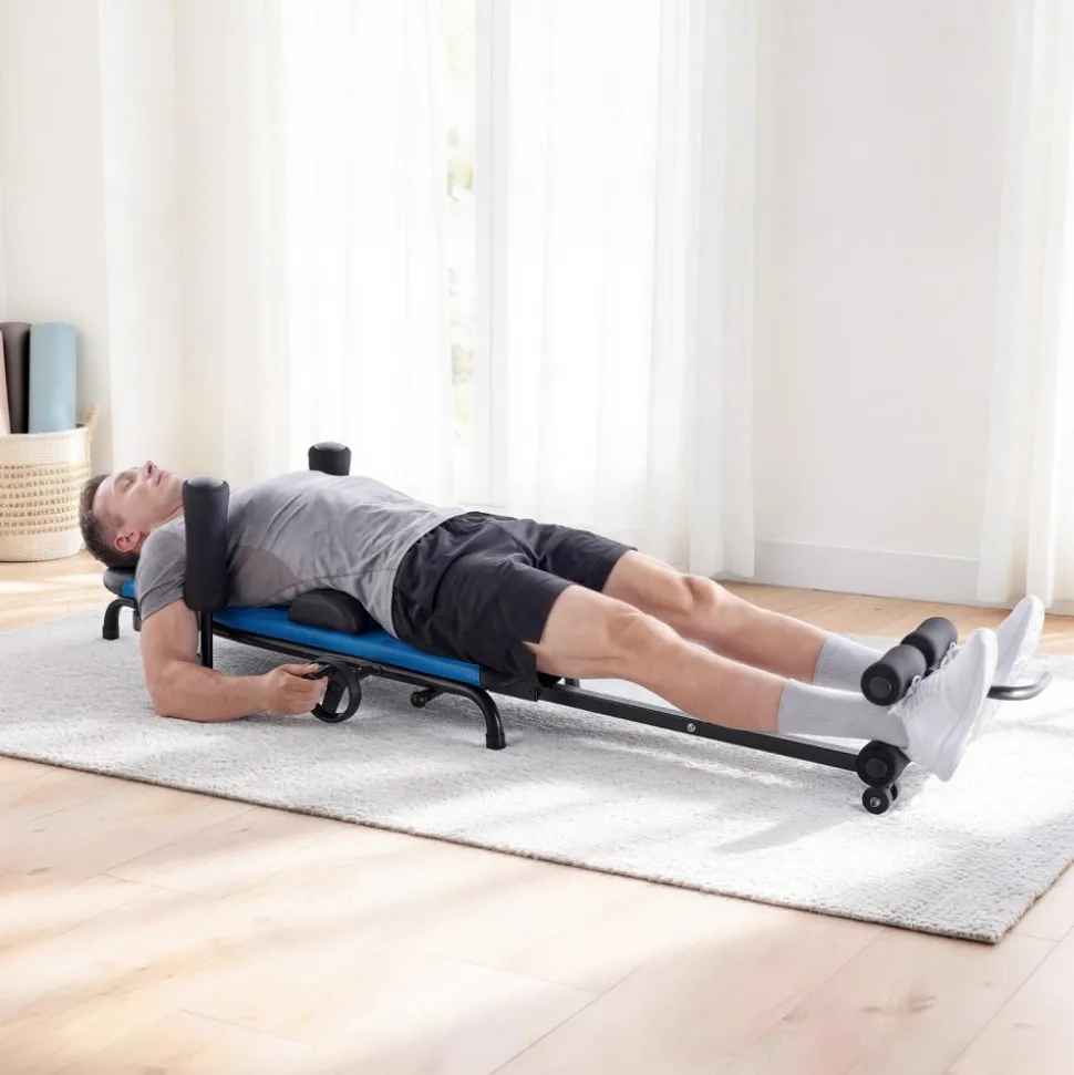 VEVOR Inversion Table, 350 lbs Capacity Heavy Duty Back Inverter Stretcher, Inverted Table with Stable Structure, Adjustable Armrests, Decompression Tables for Shoulders, Neck, Back, Knees