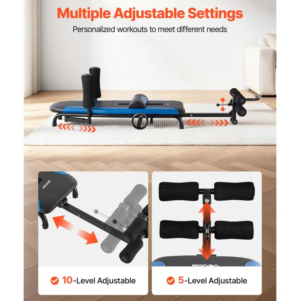 VEVOR Inversion Table, 350 lbs Capacity Heavy Duty Back Inverter Stretcher, Inverted Table with Stable Structure, Adjustable Armrests, Decompression Tables for Shoulders, Neck, Back, Knees