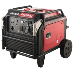 VEVOR Inverter Generator, 10KW Peak Watt Inverter Generator, Remote Start Inverters Generators for Home Outdoor, Gas Powered, Stable Power, CO Sensor, RV Ready 1A & 2.1A Outlet (6.8KW Operating Power)