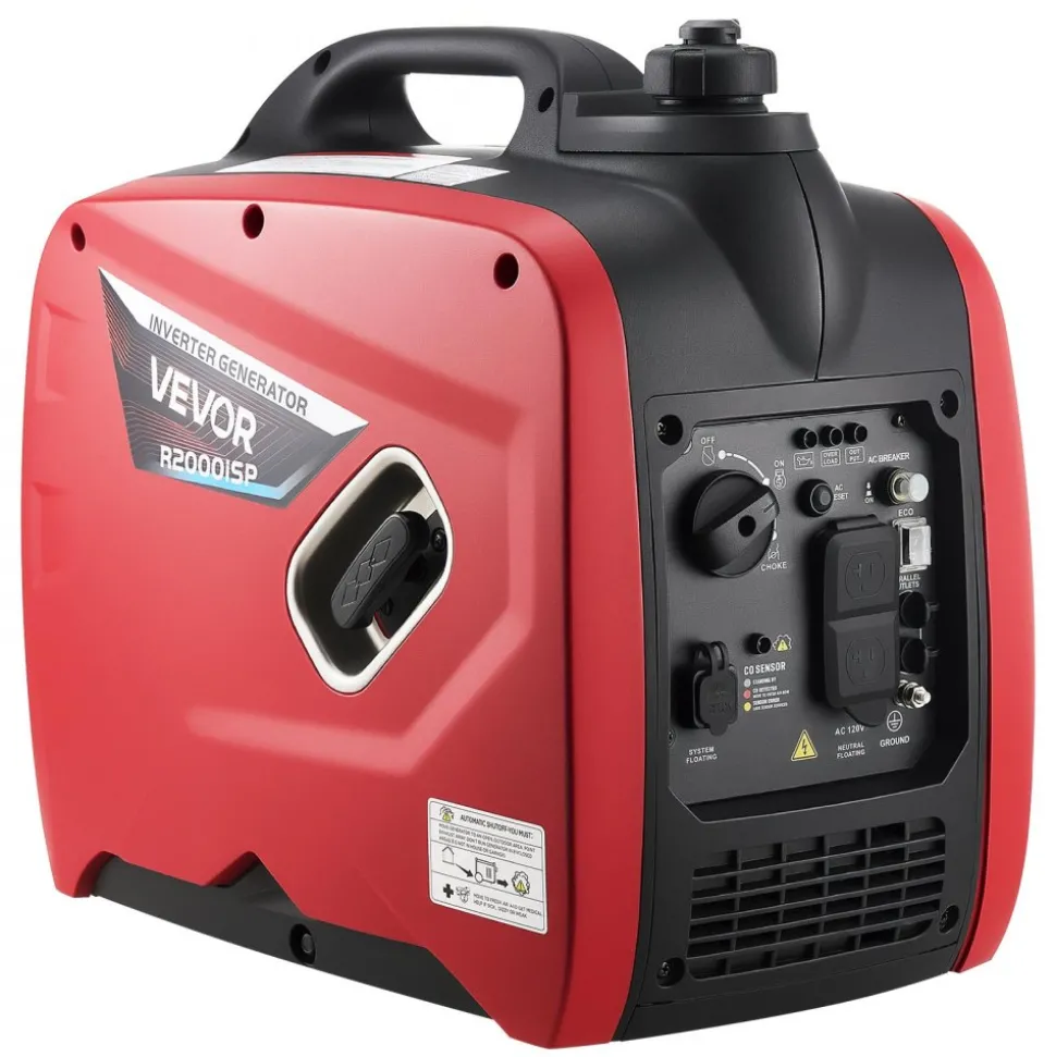 VEVOR Inverter Generator, 4200W Peak Watt Quiet Inverter Generator, Dual Fuel Inverters Generators for Home Outdoor, Gas & LPG Powered, Stable Power, CO Sensor, RV Ready 8.3A Outlet, Long Run Time