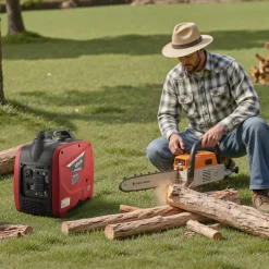 VEVOR Inverter Generator, 4200W Peak Watt Quiet Inverter Generator, Dual Fuel Inverters Generators for Home Outdoor, Gas & LPG Powered, Stable Power, CO Sensor, RV Ready 8.3A Outlet, Long Run Time