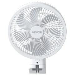 VEVOR 8.5 in Wall Mount Fan, Oscillating Hanging Fan with Remote Control, 10 ft Powerful Airflow, DC Motor, 4 Speeds & Timer, Auto 90° Horizontal & Manual Vertical Tilt, Ideal for Home, Office, RV