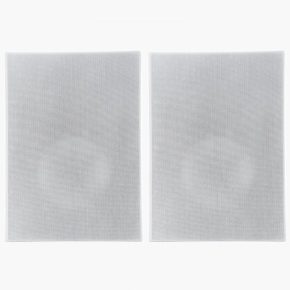 VEVOR In-Wall Speakers, 8", In Wall Speaker System with Paintable Grille, Hi-Fi Sound, 200W Peak, 2-Way Rectangular Speakers, for Damp Humid Indoor Placement, Bath, Kitchen, Covered Porches, 1 Pair
