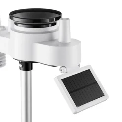 VEVOR 7-in-1 Wireless Weather Station, 7.5-Inch VA Display, Solar Powered Outdoor Sensor, Rain Gauge, Indoor Outdoor for Weather Forecast, Temperature, Humidity, Wind Speed and Direction (No WiFi)