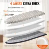 VEVOR Ironing Board with Large 51 x 13 Ironing Surface, Thickened 4 Layers Iron Board with Heat Resistant Cover and 100% Cotton Cover, 7 Adjustable Heights Ironing Board for Home Laundry Room Use