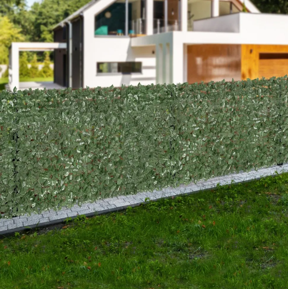 VEVOR Ivy Privacy Fence, 39 x 98 in Artificial Green Wall Screen, Greenery Ivy Fence with Strengthened Joint, Faux Hedges Vine Leaf Decoration for Outdoor Garden, Yard, Balcony, Patio Decor