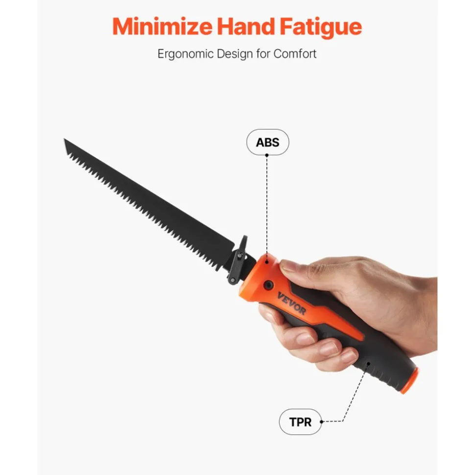 VEVOR Jab Saw, 6 in Keyhole Saw with Soft Grip Handle, 8-In-1 Multi-Blades Drywall Jab Saw, Sharp Jab Saw with Triple Ground Teeth, for Cutting Drywall Wood Metel Plastic Plywood Wallboard Thin Sheet