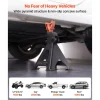 VEVOR Jack Stands, 3 Ton (6,600 lbs) Capacity, 10.8-16.3 in Adjustable Height, Heavy Duty Steel Jack Auto Stands with Locking, for Lifting SUV, Pickup, Car and UTV/ATV, 1 Pair, Black and Orange