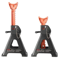 VEVOR Jack Stands, 3 Ton (6,600 lbs) Capacity, 10.8-16.3 in Adjustable Height, Heavy Duty Steel Jack Auto Stands with Double Locking, for Lifting SUV, Pickup, Car, UTV/ATV, 1 Pair, Black and Orange