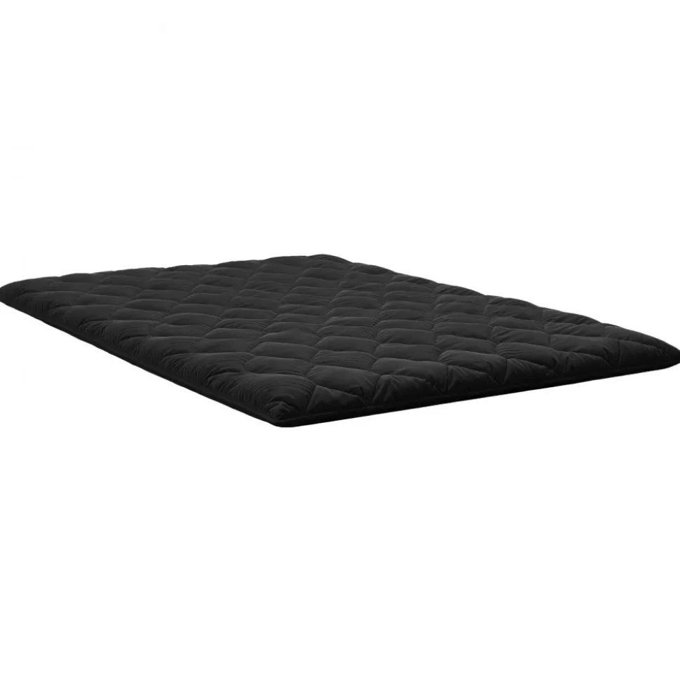 VEVOR Japanese Tatami Mat, Full Size Foldable Japanese Tatami Mattress, Futon Mattress with Storage Bag & Fastener, 9-Layer Floor Mat for Sleeping, Dormitory, Meditation, Yoga, 80 x 54 x 3.5 in, Black