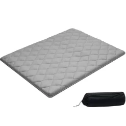 VEVOR Japanese Tatami Mat, Queen Size Foldable Japanese Tatami Mattress, Futon Mattress with Storage Bag & Fastener, 9-Layer Floor Mat for Sleeping, Dormitory, Meditation, Yoga, 80 x 60 x 2.5 in, Gray