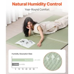 VEVOR Japanese Tatami Mat, Queen Size Foldable Japanese Tatami Mattress( Natural Rush Grass), Japanese Floor Mattress with Non-Slip Backing & Fresh Scent, Futon Mattress for Sleeping Meditation Yoga