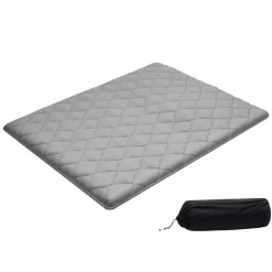 VEVOR Japanese Tatami Mat, Queen Size Foldable Japanese Tatami Mattress, Futon Mattress with Storage Bag & Fastener, 9-Layer Floor Mat for Sleeping, Dormitory, Meditation, Yoga, 80 x 60 x 3.5 in, Gray