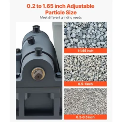 VEVOR Jaw Crusher Machine, 2.2KW High Power Rock Stone Crush Machine, 6.10 x 5.12 inch Feeding Port, 1740 RPM Speed Stone Shatter Grinder, Electric Stone Shatter 220V, for Rock Coal Glass Bottle