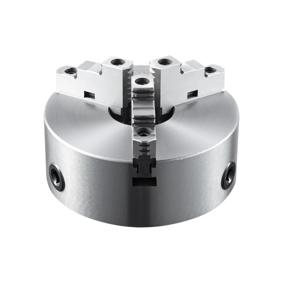 VEVOR 3-Jaw Lathe Chuck, 10'', Self-Centering Lathe Chuck, 0.24-9.84 in/6-250 mm Clamping Range with T-key Fixing Screws Hexagon Wrench, for Lathe 3D Printer Machining Center Milling Drilling Machine