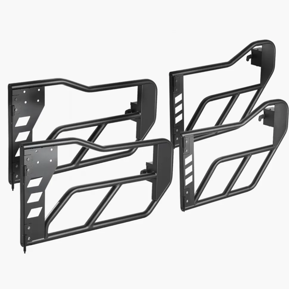 VEVOR Jeep Tube Doors, 4-Door, Adventure Style Jeep Tubular Door with Heavy-Duty Hinges & OE Latch, Jeep Doors with Rubber Pads & Toughened Steel Tube, Fit for 2007-2018 Jeep Wrangler JK