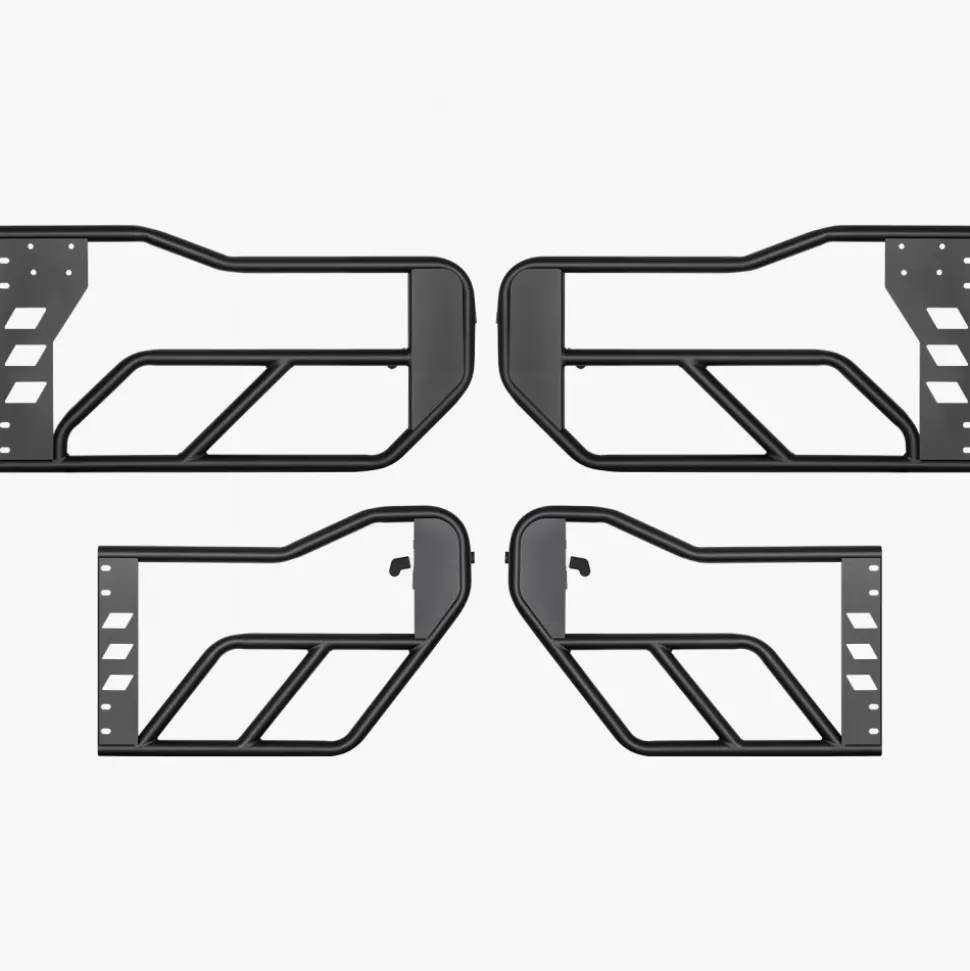 VEVOR Jeep Tube Doors, 4-Door, Adventure Style Jeep Tubular Door with Heavy-Duty Hinges & OE Latch, Jeep Doors with Rubber Pads & Toughened Steel Tube, Fit for 2007-2018 Jeep Wrangler JK
