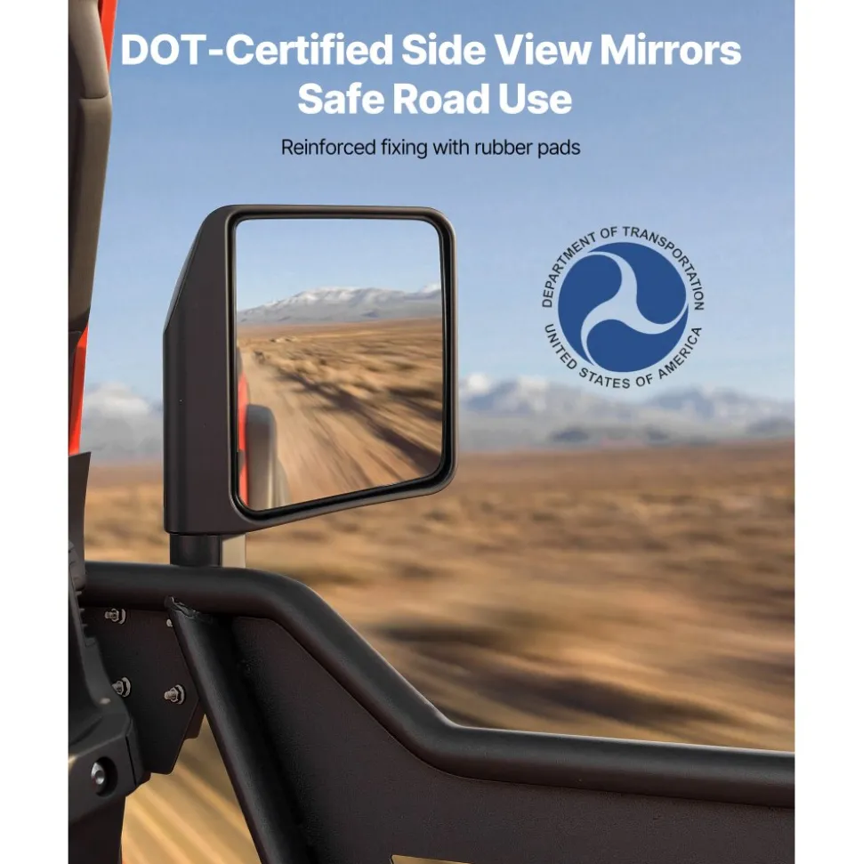 VEVOR Jeep Tube Doors, 4-Door, Compatible with 2018-2026 Jeep Wrangler JL Unlimited & 2020-2026 Gladiator JT, Alloy Steel Off Road Front & Rear Tubular Half Doors with Storage Bag and Rubber Pads