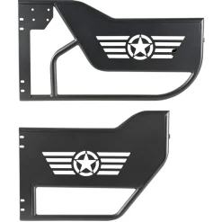 VEVOR Jeep Tube Doors, 4-Door, Compatible with 2018-2026 Jeep Wrangler JL Unlimited & 2020-2026 Gladiator JT, Alloy Steel Off Road Front & Rear Tubular Half Doors with Storage Bag and Rubber Pads