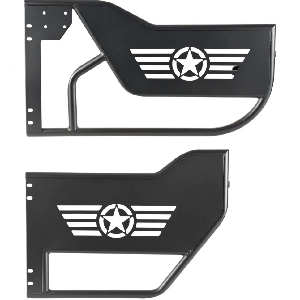 VEVOR Jeep Tube Doors, 4-Door, Compatible with 2018-2026 Jeep Wrangler JL Unlimited & 2020-2026 Gladiator JT, Alloy Steel Off Road Front & Rear Tubular Half Doors with Storage Bag and Rubber Pads