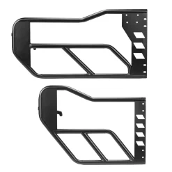 VEVOR Jeep Tube Doors, 4-Door, Compatible with 2007-2018 Jeep Wrangler JK Unlimited, Alloy Steel Off Road Front & Rear Tubular Half Doors with Storage Bag, Rubber Pads, Heavy-Duty Hinges and OE Latch