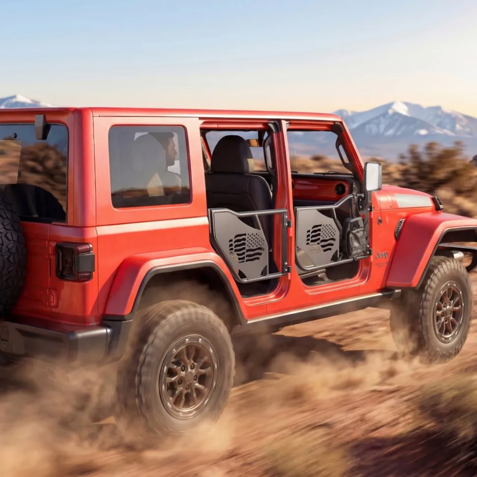 VEVOR Jeep Tube Doors, 4-Door, Compatible with 2018-2026 Jeep Wrangler JL & 2020-2026 Gladiator JT, Steel Off Road Front & Rear Tubular Half Doors with DOT Certified Side View Mirrors and Storage Bag