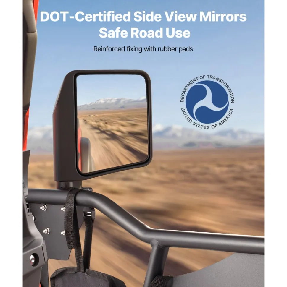 VEVOR Jeep Tube Doors, 4-Door, Compatible with 2018-2026 Jeep Wrangler JL & 2020-2026 Gladiator JT, Steel Off Road Front & Rear Tubular Half Doors with DOT Certified Side View Mirrors and Storage Bag
