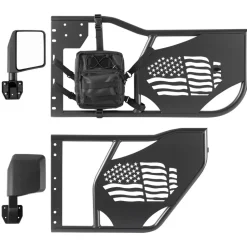 VEVOR Jeep Tube Doors, 4-Door, Compatible with 2018-2026 Jeep Wrangler JL & 2020-2026 Gladiator JT, Steel Off Road Front & Rear Tubular Half Doors with DOT Certified Side View Mirrors and Storage Bag