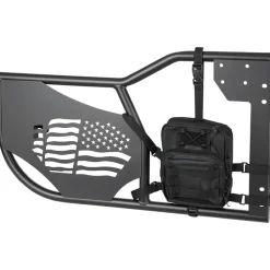VEVOR Jeep Tube Doors, 4-Door, Fit for 2018-2026 Jeep Wrangler JL & 2020-2026 Gladiator JT, Flag Pattern Off Road Front & Rear Tubular Half Doors with DOT Certified Side View Mirrors and Storage Bag