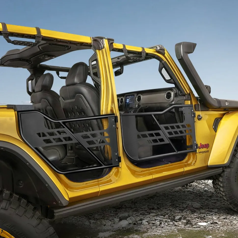 VEVOR Jeep Tube Doors, 2-Door, Hunting Style Jeep Tubular Door with Heavy-Duty Hinges & OE Latch, Jeep Doors with Rear View Mirrors, Fit for 2018-2024 Jeep Wrangler JL & 2020-2024 Jeep Gladiator JT