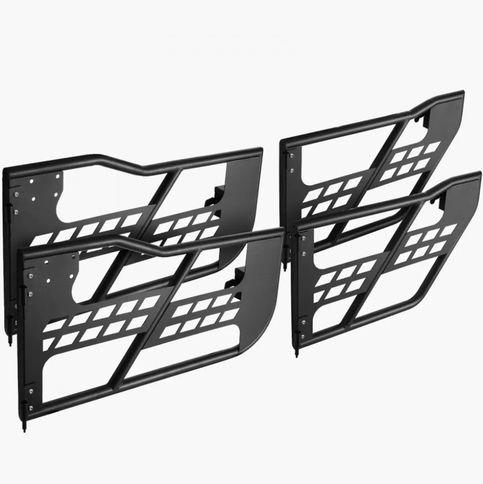 VEVOR Jeep Tube Doors, 2-Door, Hunting Style Jeep Tubular Door with Heavy-Duty Hinges & OE Latch, Jeep Doors with Rear View Mirrors, Fit for 2018-2024 Jeep Wrangler JL & 2020-2024 Jeep Gladiator JT