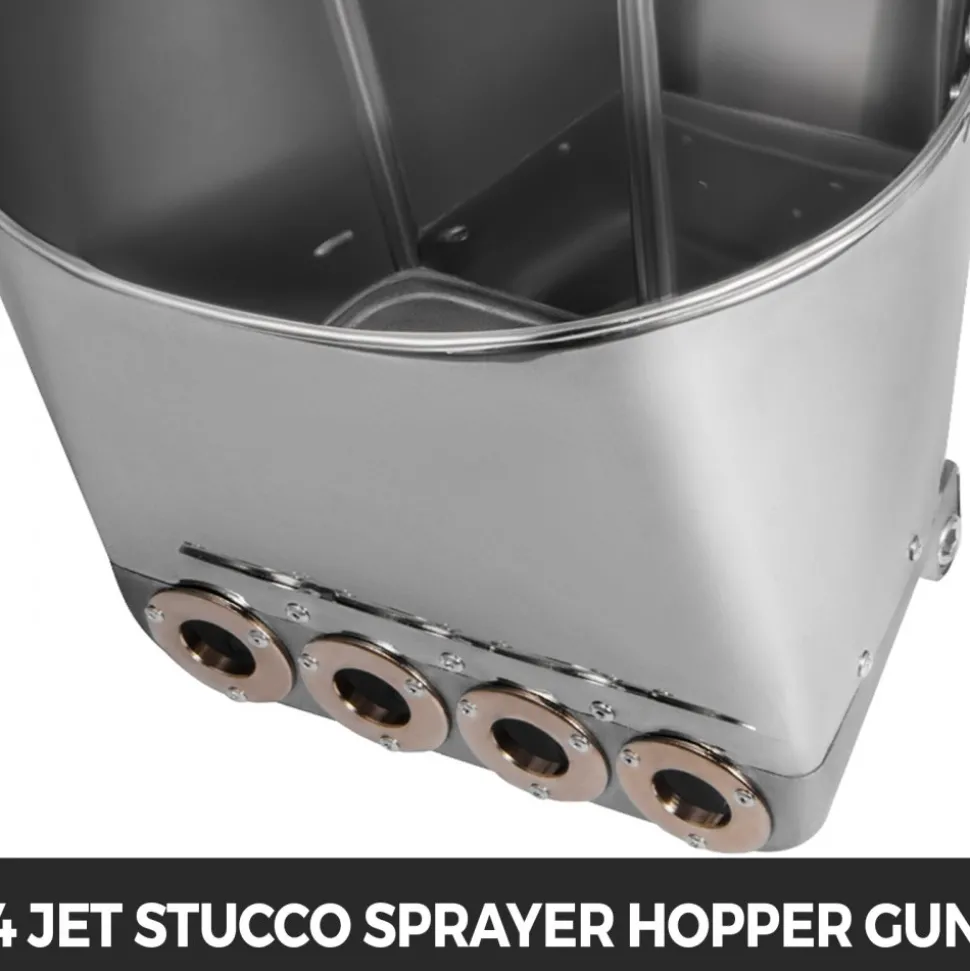 VEVOR 4 Jet 3Hp Stucco Sprayer Plaster Sprayer Cement Mortar Spray Gun Hopper Wall Paint Spray Gun Wall Painting Concrete Tool Manual Sprayer for Painting Wall or Ceilings