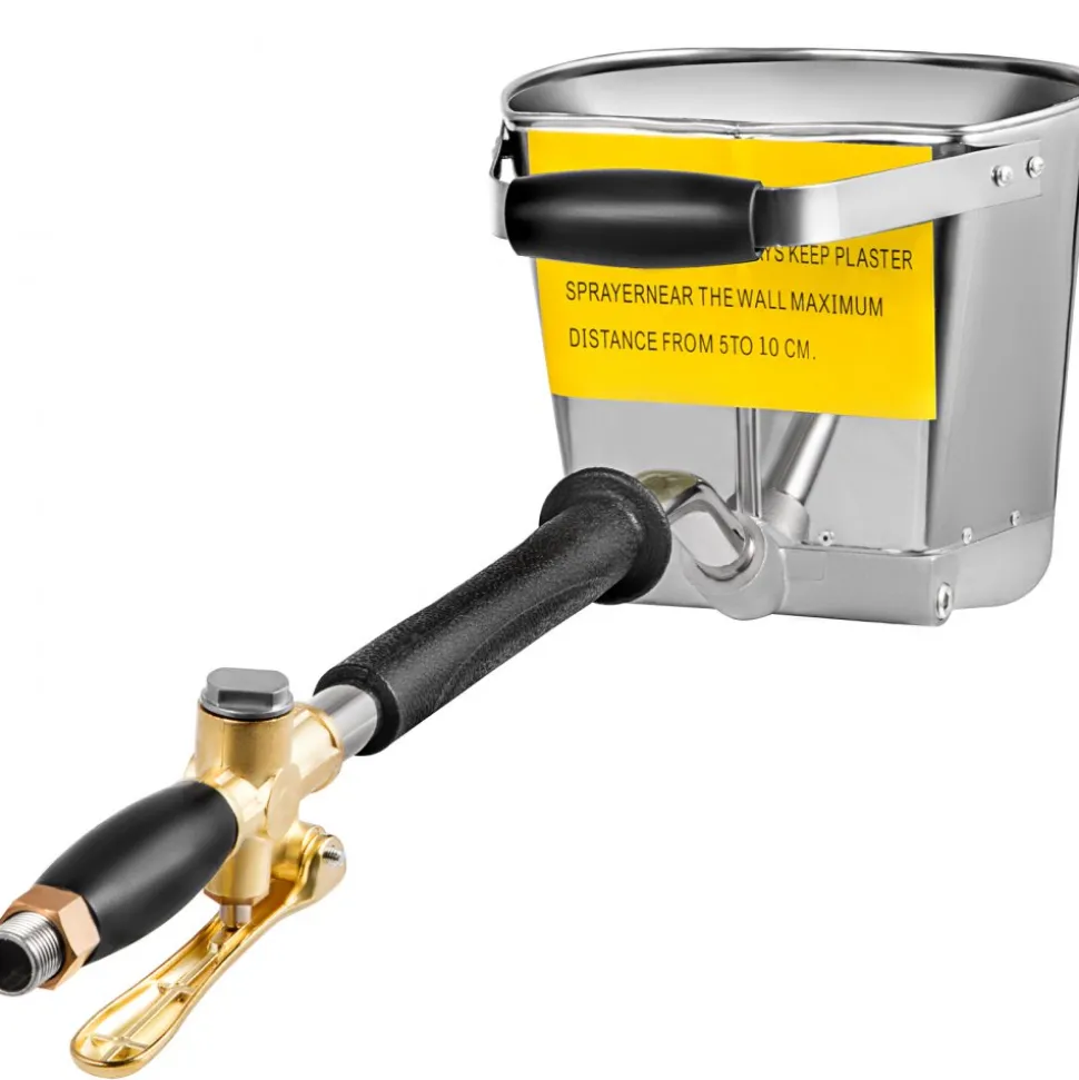 VEVOR 4 Jet 3Hp Stucco Sprayer Plaster Sprayer Cement Mortar Spray Gun Hopper Wall Paint Spray Gun Wall Painting Concrete Tool Manual Sprayer for Painting Wall or Ceilings