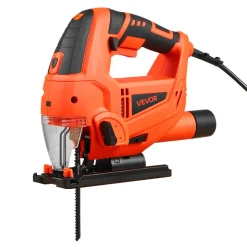 VEVOR Jig Saw, 6.5 Amp, 3000 SPM Blade Speed, Electric Jigsaw with 6 pcs Blades, LED Light, 6 Variable Speed, 0- 45° Bevel Cuts, 4 Orbital Settings for Straight/Circle Cutting, for Wood and Metal
